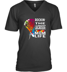 Lacrosse Rockin The Mom Life Men's V-Neck Men's V-Neck - HHHstores