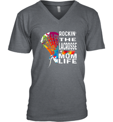 Lacrosse Rockin The Mom Life Men's V-Neck Men's V-Neck - HHHstores