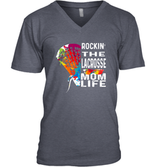 Lacrosse Rockin The Mom Life Men's V-Neck Men's V-Neck - HHHstores
