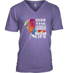 Lacrosse Rockin The Mom Life Men's V-Neck Men's V-Neck - HHHstores