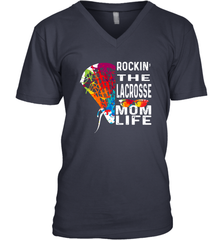 Lacrosse Rockin The Mom Life Men's V-Neck Men's V-Neck - HHHstores