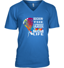 Lacrosse Rockin The Mom Life Men's V-Neck Men's V-Neck - HHHstores
