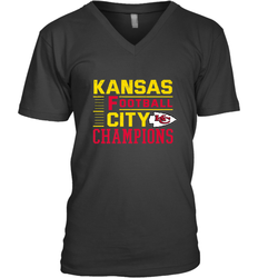 Kansas City Football Champions Vintage KC Distressed Gift Men's V-Neck