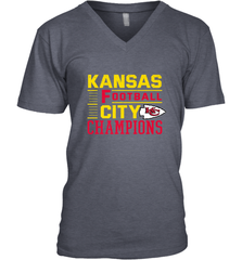 Kansas City Football Champions Vintage KC Distressed Gift Men's V-Neck Men's V-Neck - HHHstores