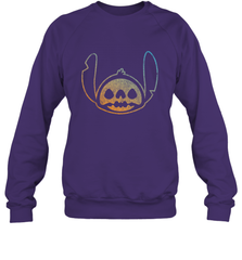 Disney Stitch Face Halloween Crewneck Sweatshirt Crewneck Sweatshirt - HHHstores