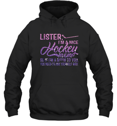 HOCKEY Nice Hockey Mom Hooded Sweatshirt