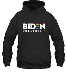 Joseph Biden For President T Shirt_ LGBT Gay Pride Rainbow Hooded Sweatshirt Hooded Sweatshirt - HHHstores