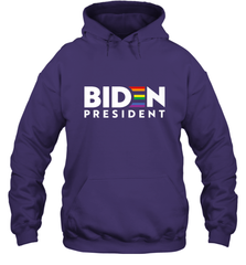 Joseph Biden For President T Shirt_ LGBT Gay Pride Rainbow Hooded Sweatshirt Hooded Sweatshirt - HHHstores