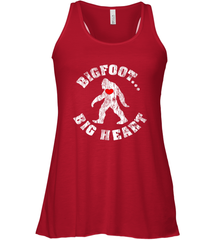 Bigfoot Heart Valentine's Day Lover Art Graphics Great Gift Women's Racerback Tank Women's Racerback Tank - HHHstores