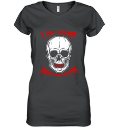 I am the skull halloween Women's V-Neck T-Shirt