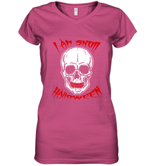 I am the skull halloween Women's V-Neck T-Shirt Women's V-Neck T-Shirt - HHHstores