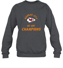 KC Kansas City Tribal Arrowhead we are Champions Crewneck Sweatshirt Crewneck Sweatshirt - HHHstores