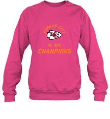 KC Kansas City Tribal Arrowhead we are Champions Crewneck Sweatshirt Crewneck Sweatshirt - HHHstores