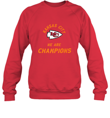 KC Kansas City Tribal Arrowhead we are Champions Crewneck Sweatshirt Crewneck Sweatshirt - HHHstores