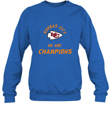 KC Kansas City Tribal Arrowhead we are Champions Crewneck Sweatshirt Crewneck Sweatshirt - HHHstores