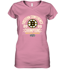 NHL Boston Bruins Fanatics 2020 Eastern Conference Champions Defensive Zone Women's V-Neck T-Shirt Women's V-Neck T-Shirt - HHHstores