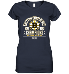 NHL Boston Bruins Fanatics 2020 Eastern Conference Champions Defensive Zone Women's V-Neck T-Shirt Women's V-Neck T-Shirt - HHHstores