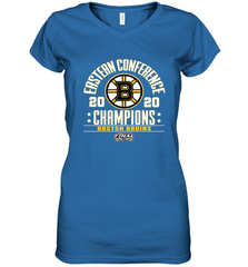 NHL Boston Bruins Fanatics 2020 Eastern Conference Champions Defensive Zone Women's V-Neck T-Shirt Women's V-Neck T-Shirt - HHHstores