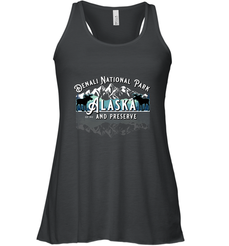 Denali National Park Alaska AK USA Moose Souvenir Women's Racerback Tank Women's Racerback Tank / Black / XS Women's Racerback Tank - HHHstores