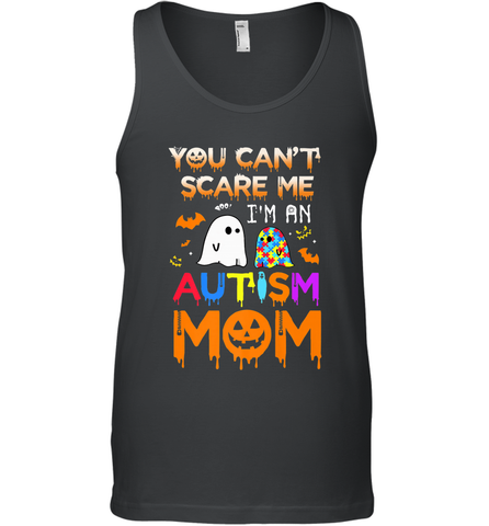 You Can't Scare Me I'm An Autism Mom Ghost Awareness Funny Men's Tank Top Men's Tank Top / Black / XS Men's Tank Top - HHHstores