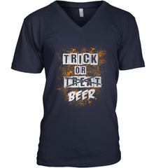 Trick or Beer Funny Halloween Trick or Treat Men's V-Neck Men's V-Neck - HHHstores
