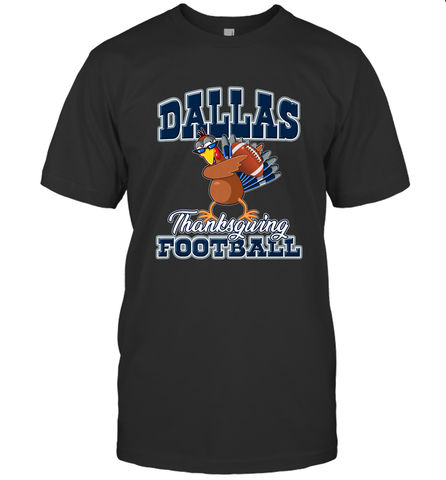Dallas Thanksgiving Day Funny Turkey Playing Texas Football Premium T Shirt Men's T-Shirt Men's T-Shirt / Black / S Men's T-Shirt - HHHstores