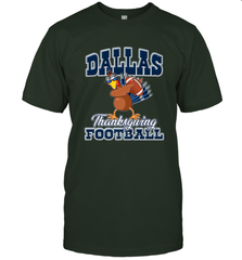 Dallas Thanksgiving Day Funny Turkey Playing Texas Football Premium T Shirt Men's T-Shirt Men's T-Shirt - HHHstores