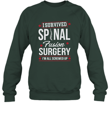 I Survived Spinal Fusion Surgery Crewneck Sweatshirt Crewneck Sweatshirt - HHHstores