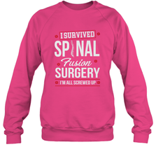 I Survived Spinal Fusion Surgery Crewneck Sweatshirt Crewneck Sweatshirt - HHHstores