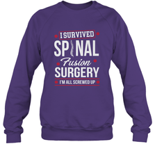 I Survived Spinal Fusion Surgery Crewneck Sweatshirt Crewneck Sweatshirt - HHHstores