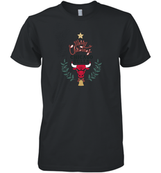 NBA Chicago Bulls Logo merry Christmas gilf Men's Premium T-Shirt