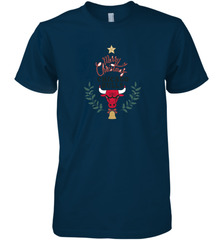 NBA Chicago Bulls Logo merry Christmas gilf Men's Premium T-Shirt Men's Premium T-Shirt - HHHstores