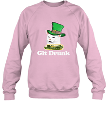 Git Drunk Funny Arguing Cat Meme St Patricks Day Crewneck Sweatshirt Crewneck Sweatshirt - HHHstores