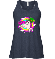 Irish Leprechaun Unicorn Cute St Patricks Day Ireland Women's Racerback Tank Women's Racerback Tank - HHHstores