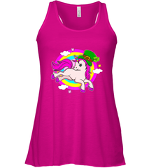 Irish Leprechaun Unicorn Cute St Patricks Day Ireland Women's Racerback Tank Women's Racerback Tank - HHHstores