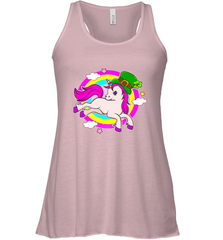 Irish Leprechaun Unicorn Cute St Patricks Day Ireland Women's Racerback Tank Women's Racerback Tank - HHHstores