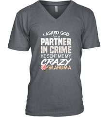 God sent me Crazy Grandma Partner in crime Men's V-Neck Men's V-Neck - HHHstores