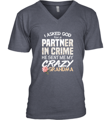 God sent me Crazy Grandma Partner in crime Men's V-Neck Men's V-Neck - HHHstores