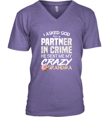 God sent me Crazy Grandma Partner in crime Men's V-Neck Men's V-Neck - HHHstores