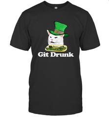 Git Drunk Funny Arguing Cat Meme St Patricks Day Men's T-Shirt Men's T-Shirt - HHHstores