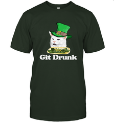 Git Drunk Funny Arguing Cat Meme St Patricks Day Men's T-Shirt Men's T-Shirt - HHHstores