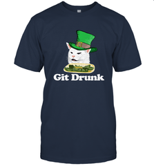 Git Drunk Funny Arguing Cat Meme St Patricks Day Men's T-Shirt Men's T-Shirt - HHHstores