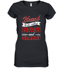 Blessed to be called Mom and Grammy Women's V-Neck T-Shirt Women's V-Neck T-Shirt - HHHstores