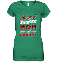 Blessed to be called Mom and Grammy Women's V-Neck T-Shirt Women's V-Neck T-Shirt - HHHstores