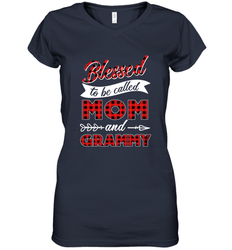 Blessed to be called Mom and Grammy Women's V-Neck T-Shirt