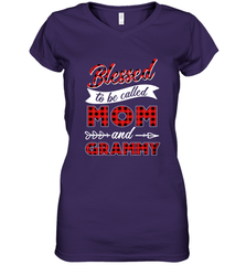Blessed to be called Mom and Grammy Women's V-Neck T-Shirt Women's V-Neck T-Shirt - HHHstores