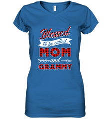 Blessed to be called Mom and Grammy Women's V-Neck T-Shirt Women's V-Neck T-Shirt - HHHstores