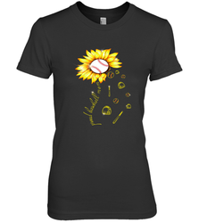 Baseball Proud Sunflower Women's Premium T-Shirt