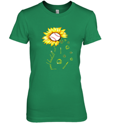 Baseball Proud Sunflower Women's Premium T-Shirt