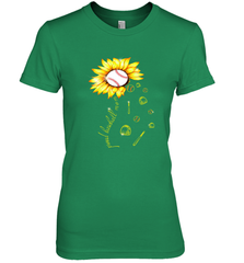 Baseball Proud Sunflower Women's Premium T-Shirt Women's Premium T-Shirt - HHHstores